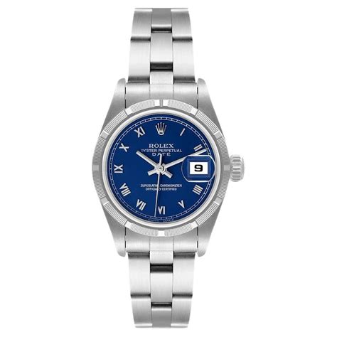 womens rolex blue and silver|women's rolex blue face.